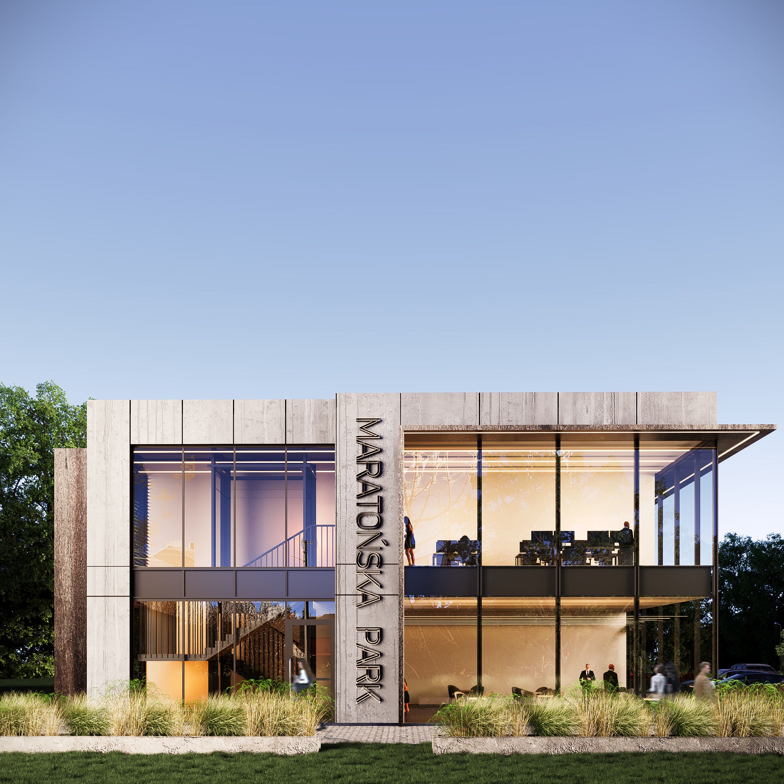 architekt krotowski Budynek usługowy w Łodzi, Maratońska